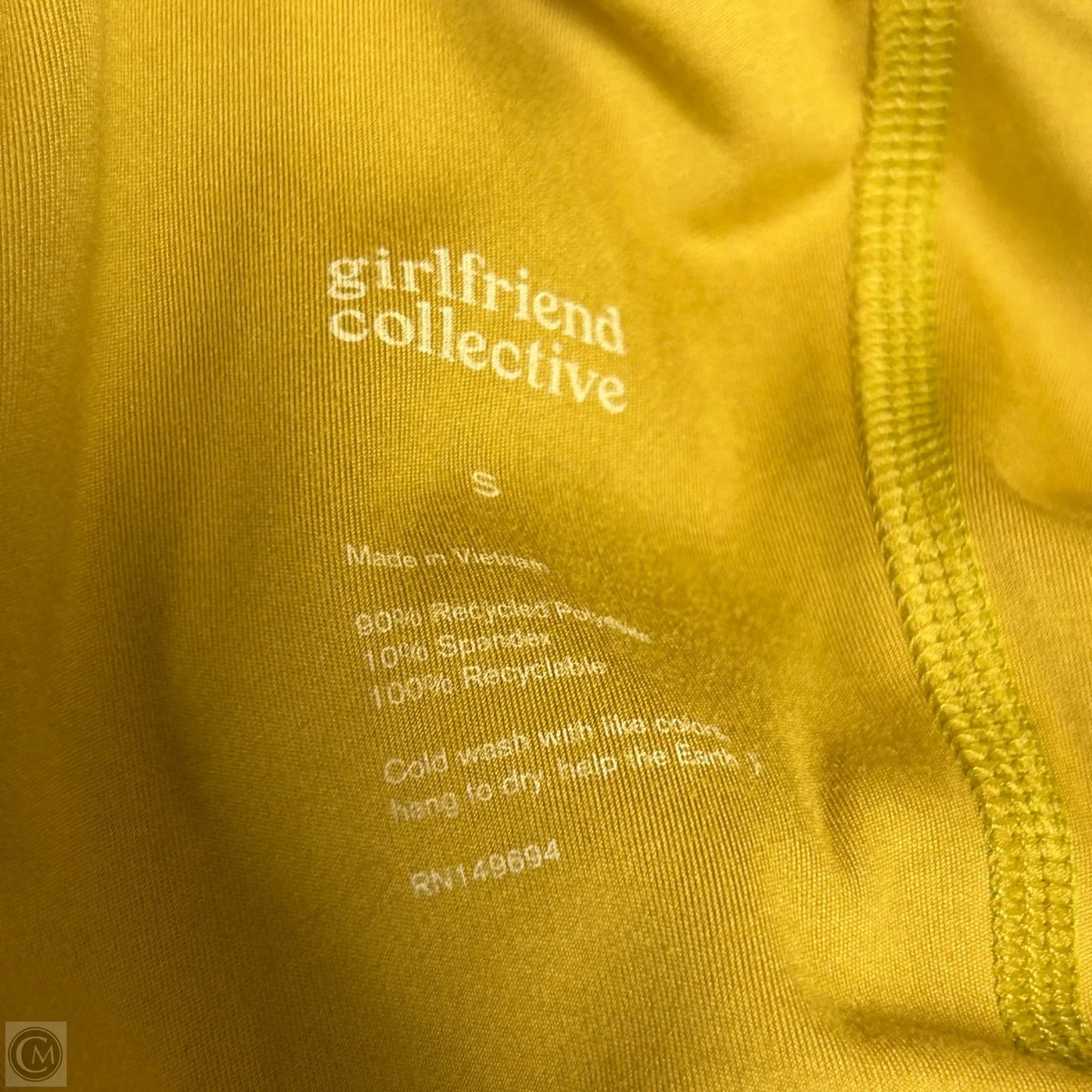 Athletic Dress By Girlfriend Collective In Yellow, Size: S