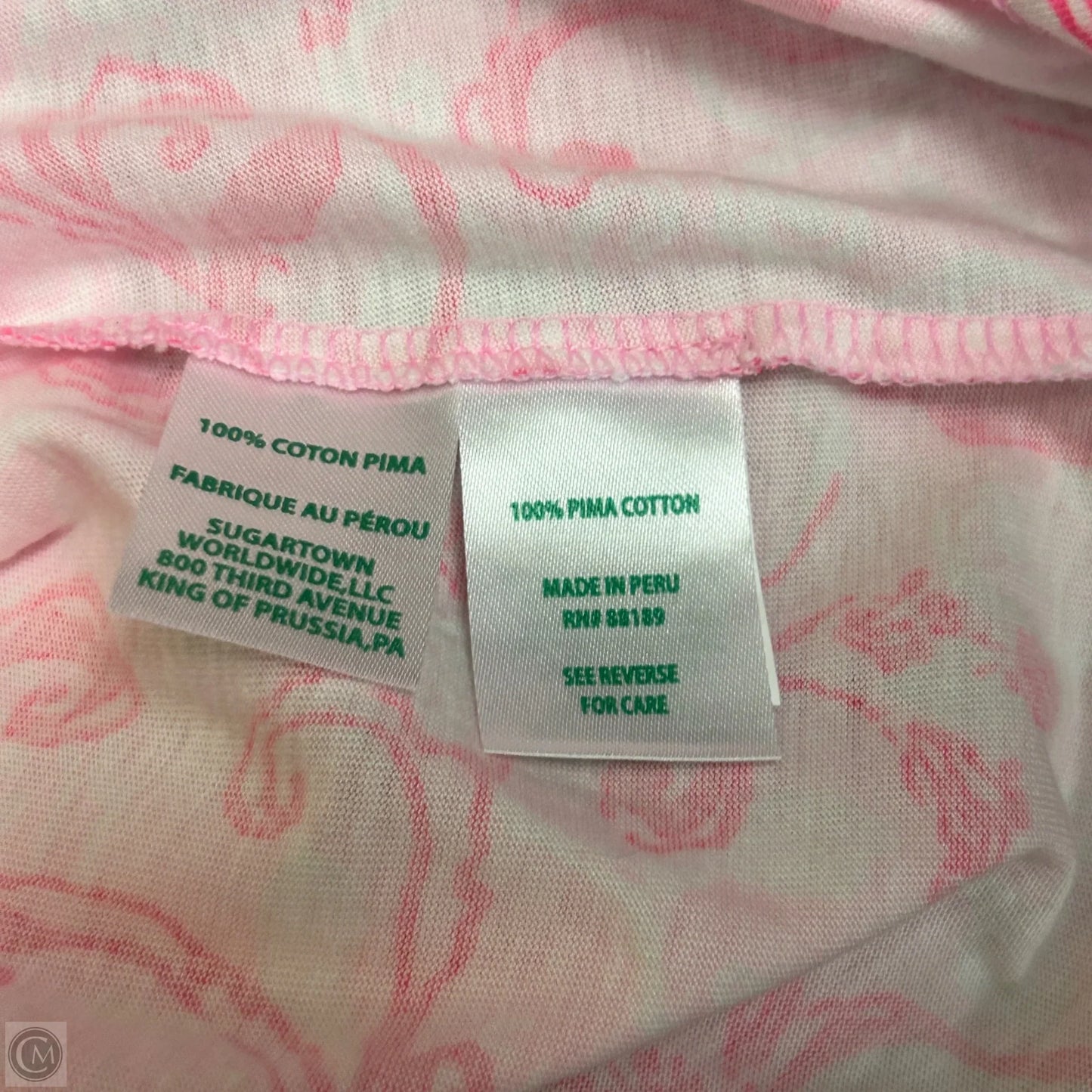 Dress Designer By Lilly Pulitzer In Pink & White, Size: S