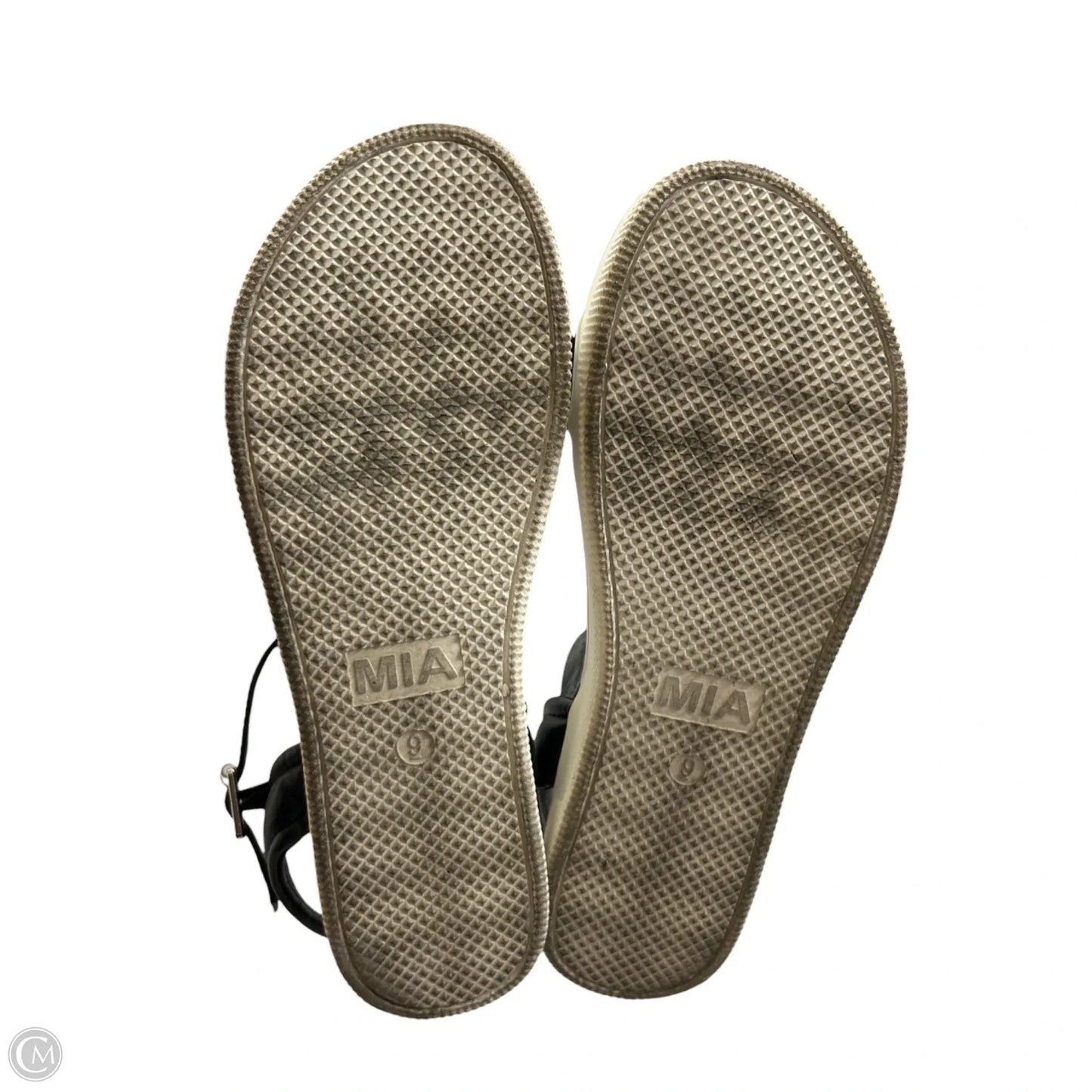 Sandals Flats By Mia In Black & White, Size: 9