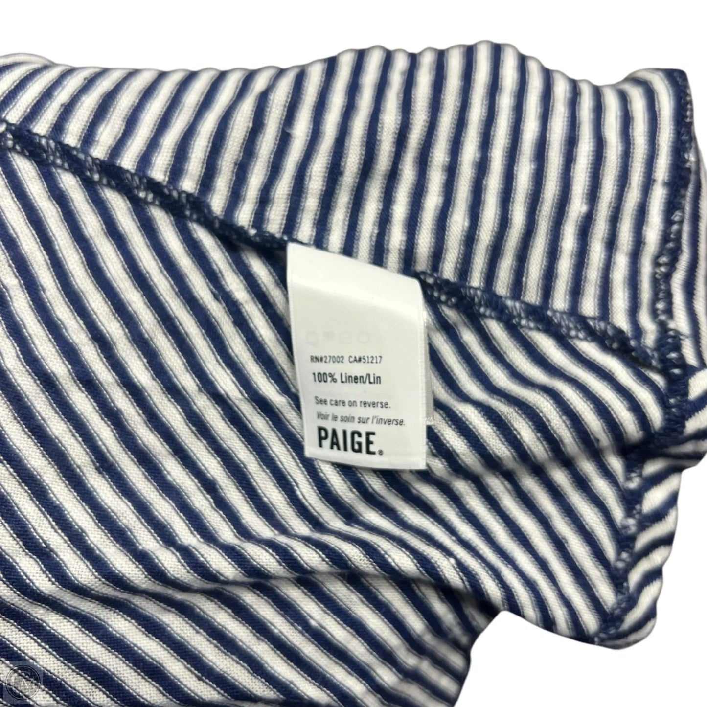 Top Short Sleeve Basic By Paige In Blue & White, Size: Xl