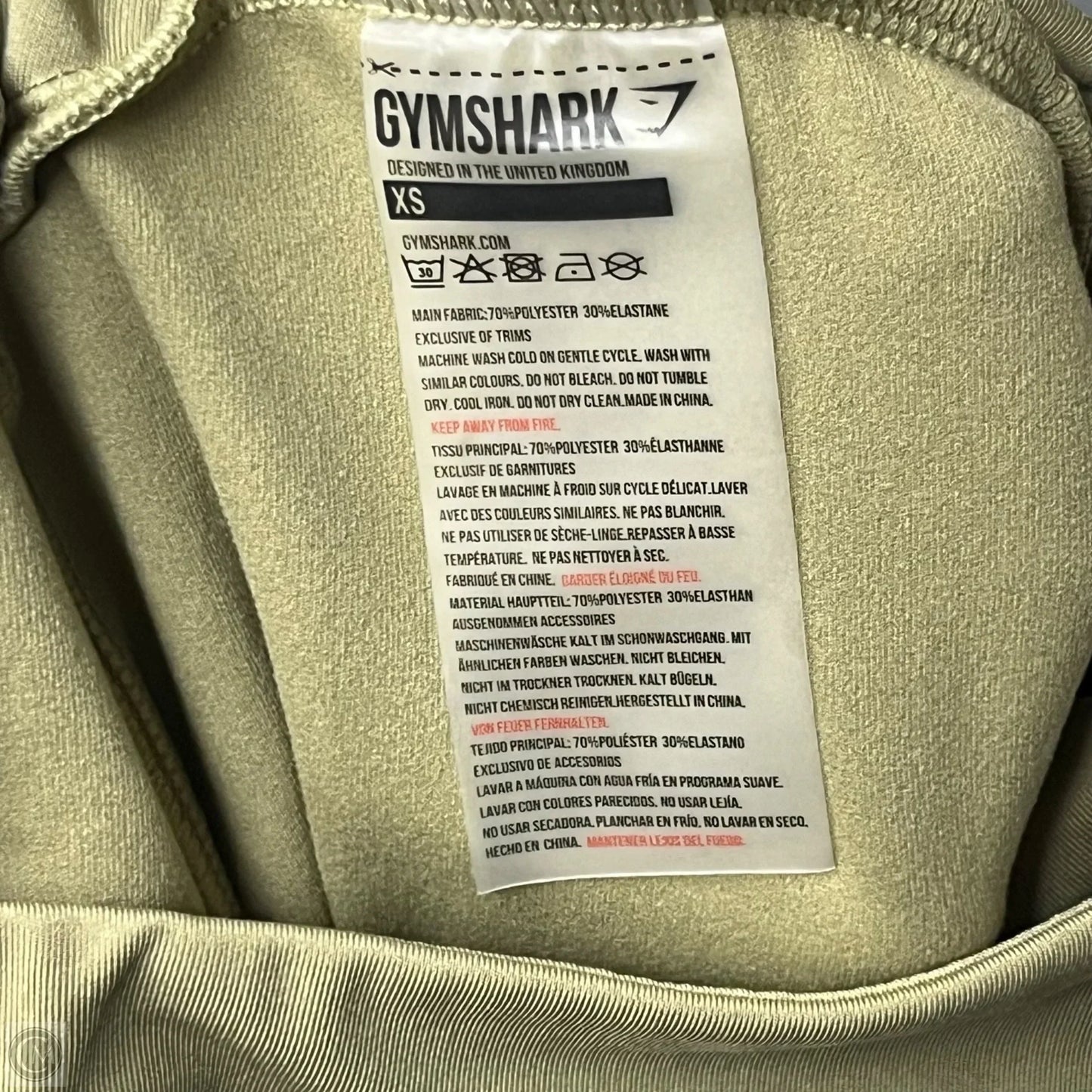 Athletic Leggings By Gym Shark In Green, Size: Xs