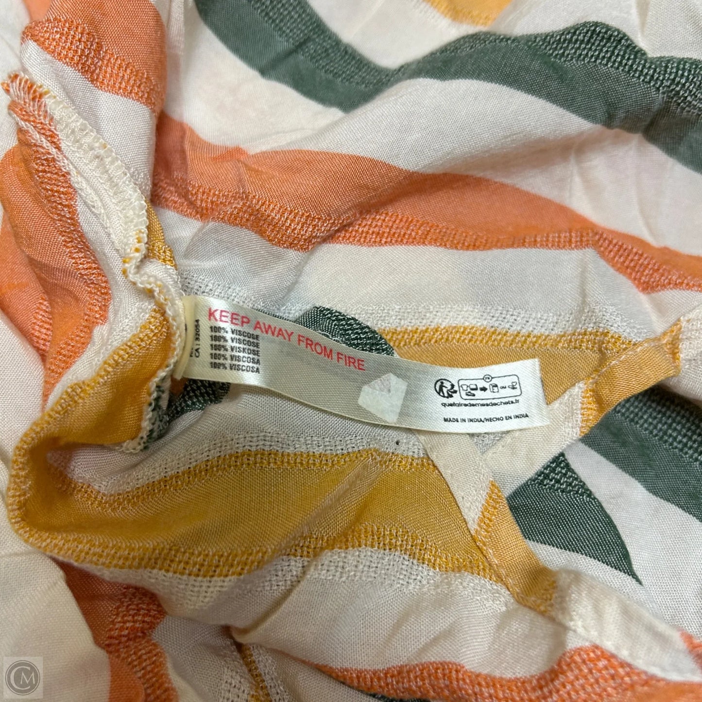 Dress Casual Short By Anthropologie In Green & Orange, Size: S