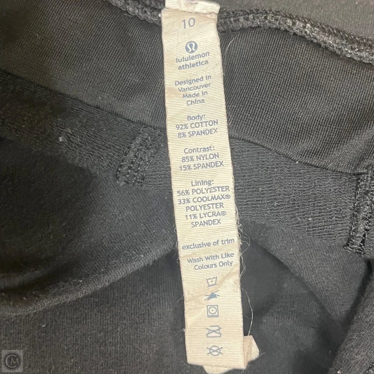 Athletic Shorts By Lululemon In Black, Size: 10