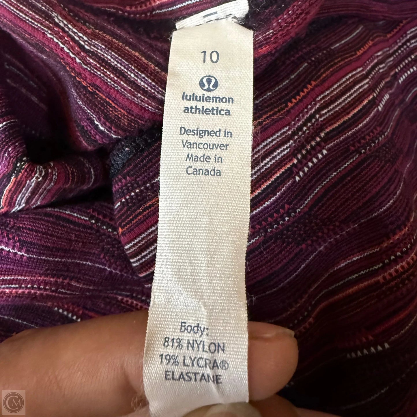 Athletic Leggings By Lululemon In Purple, Size: 10
