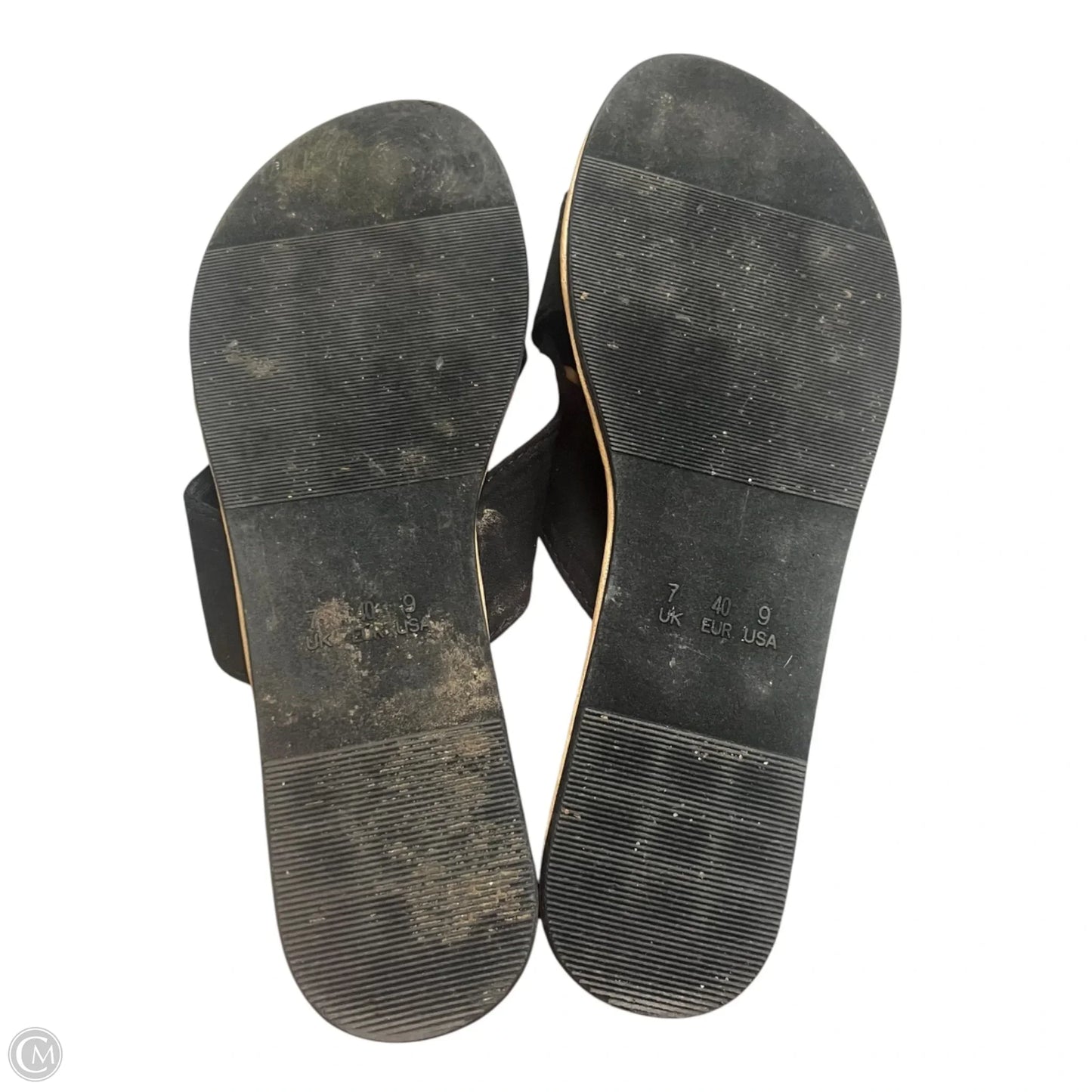 Sandals Flats By Primark In Black & Tan, Size: 9