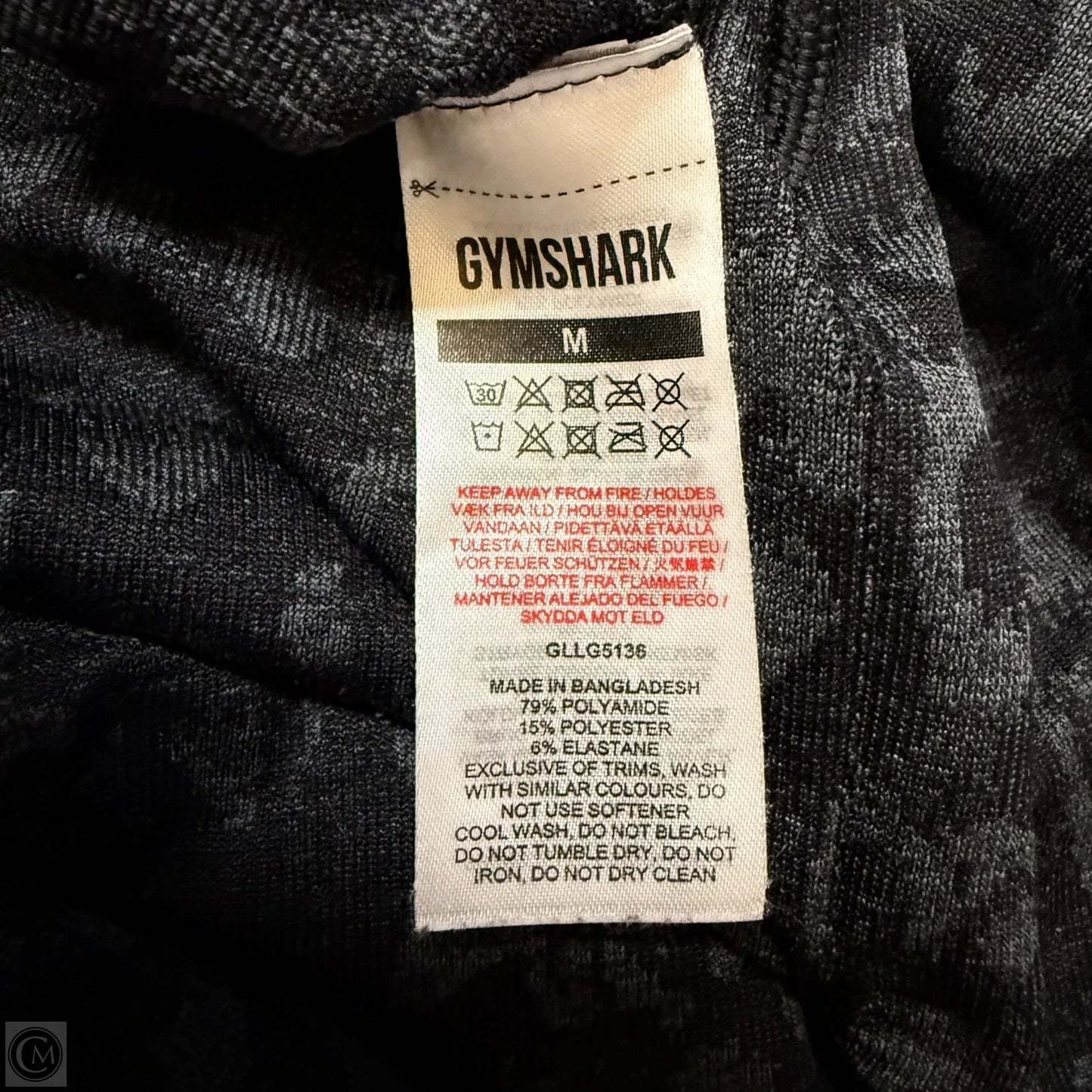 Athletic Leggings By Gym Shark In Grey, Size: M