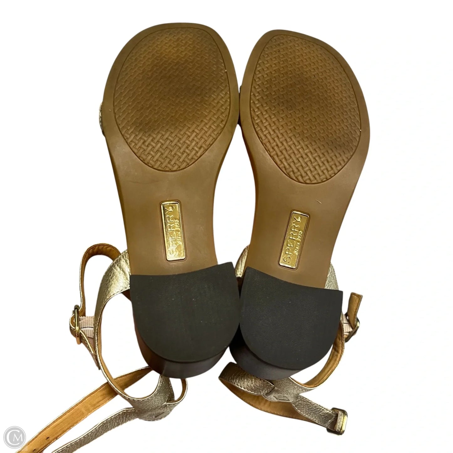 Sandals Heels Block By Sperry In Gold, Size: 9