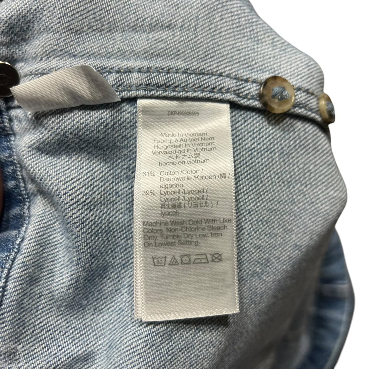Dress Casual Short By Madewell In Blue Denim, Size: M