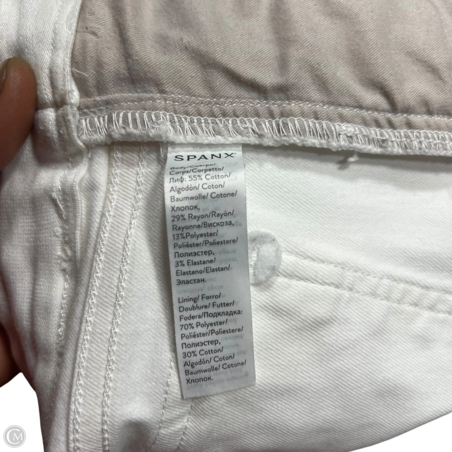 Jeans Boyfriend By Spanx In White Denim, Size: S