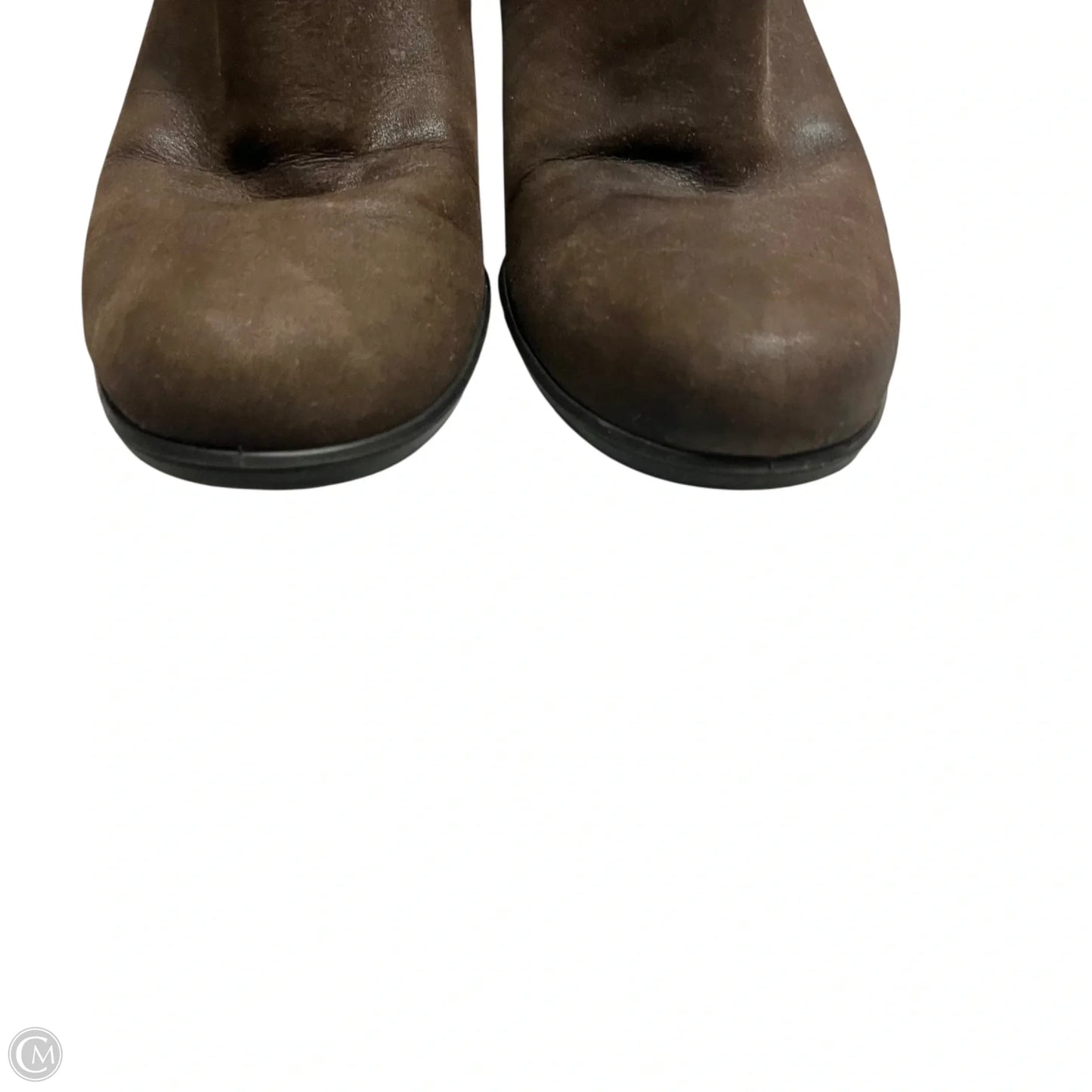 Boots Ankle Heels By Ecco In Brown, Size: 8.5