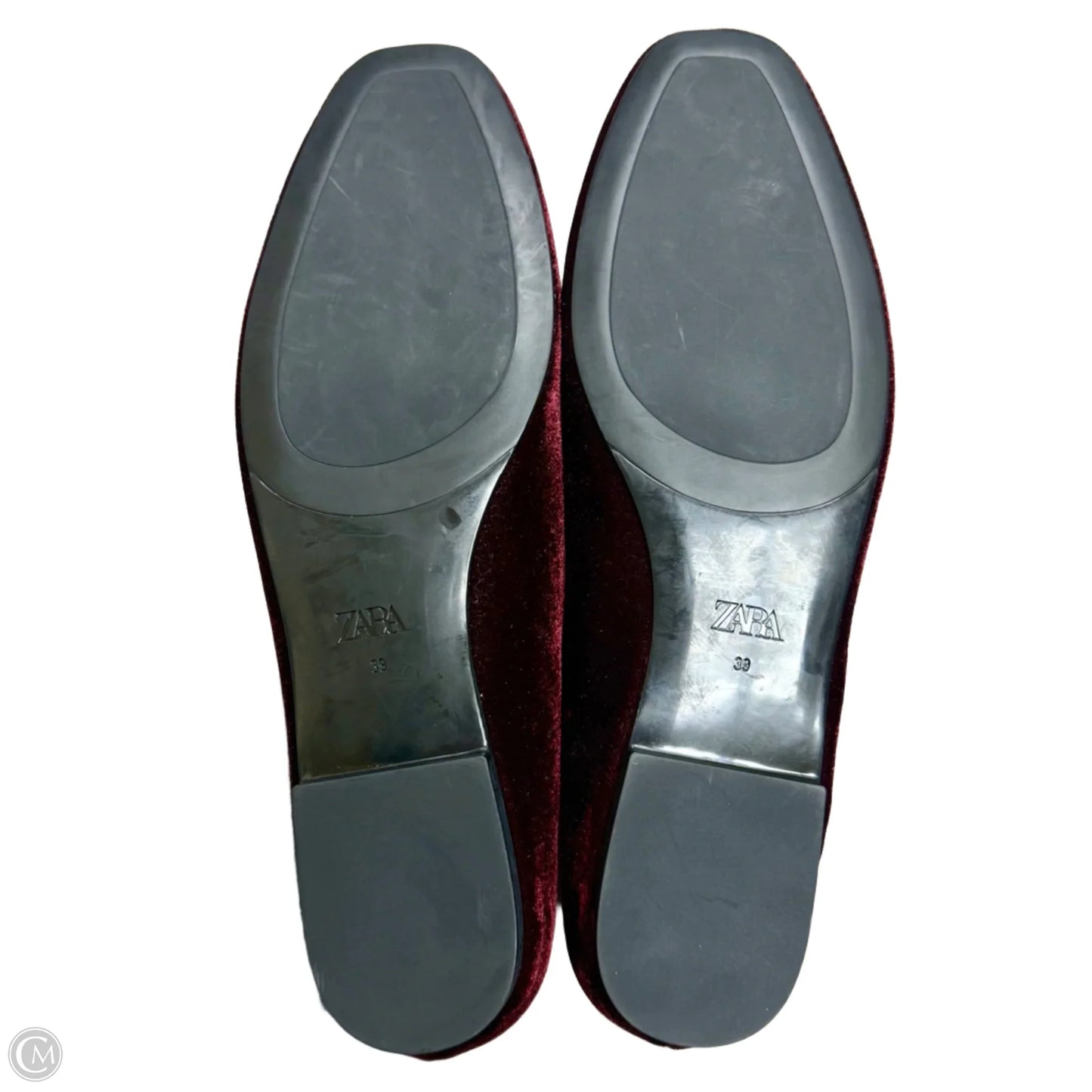 Shoes Flats By Zara In Maroon, Size: 8