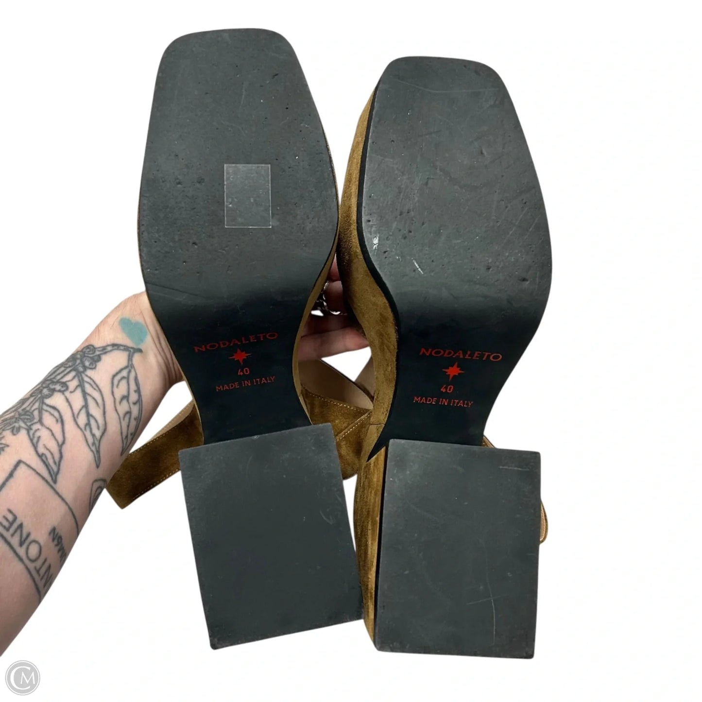 Shoes Heels Block By Nodaleta In Brown, Size: 9.5