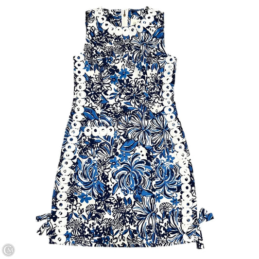 Dress Designer By Lilly Pulitzer In Blue & White, Size: Xxs