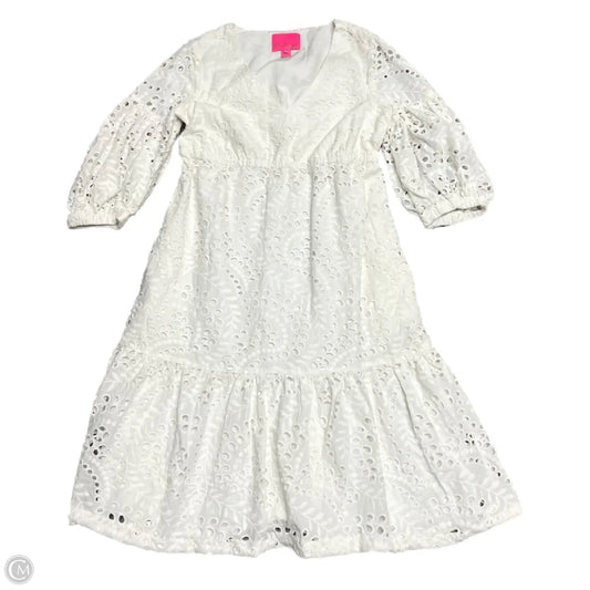 Dress Designer By Lilly Pulitzer In Ivory, Size: S