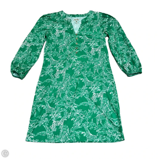 Dress Designer By Lilly Pulitzer In Green & White, Size: S