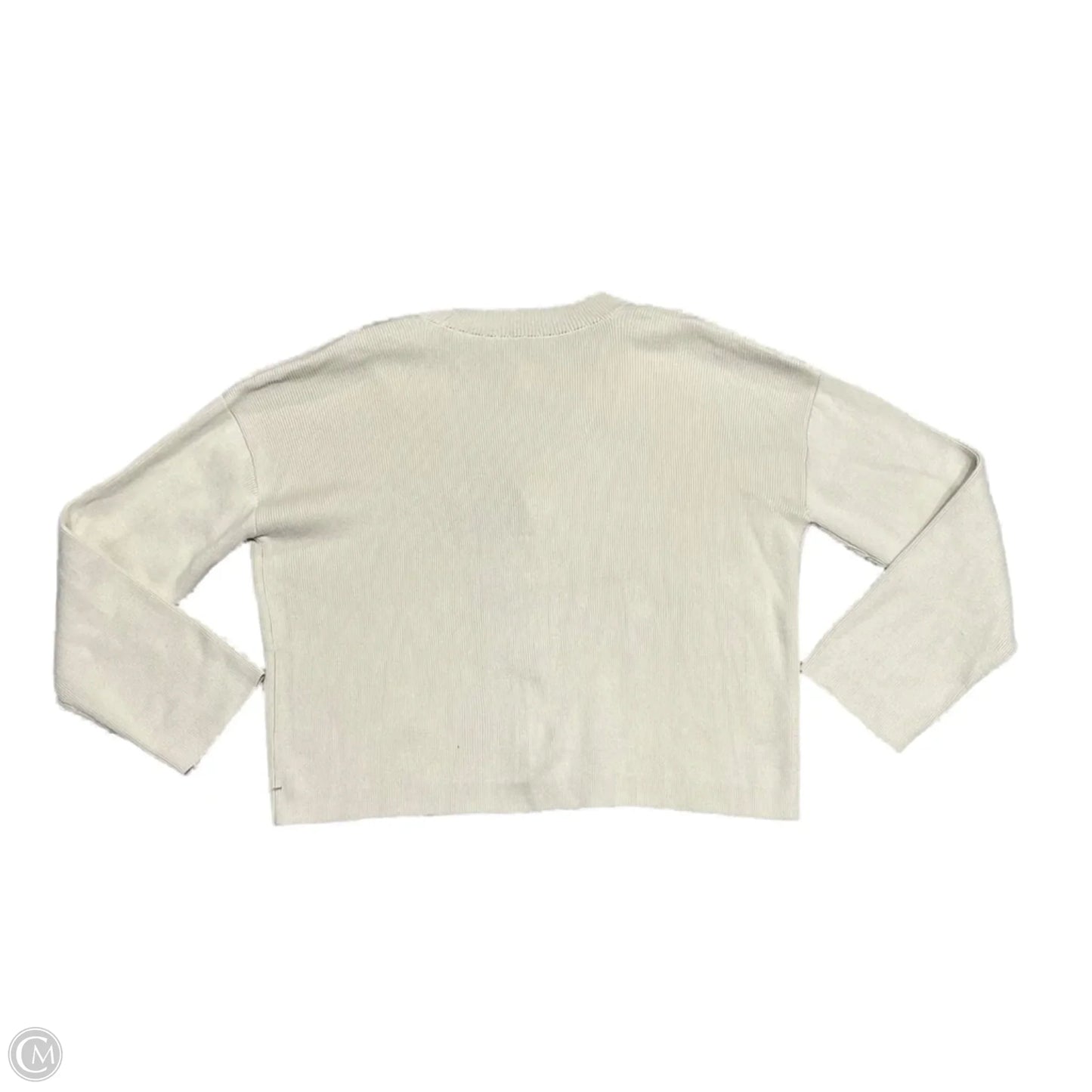 Sweater Cardigan By Loft In Cream, Size: S