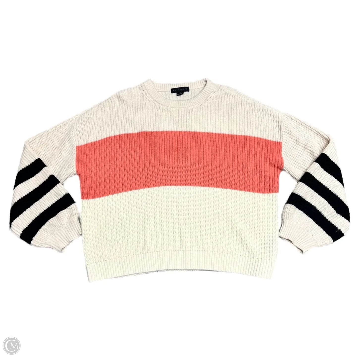 Sweater By Sanctuary In Cream & Orange, Size: M