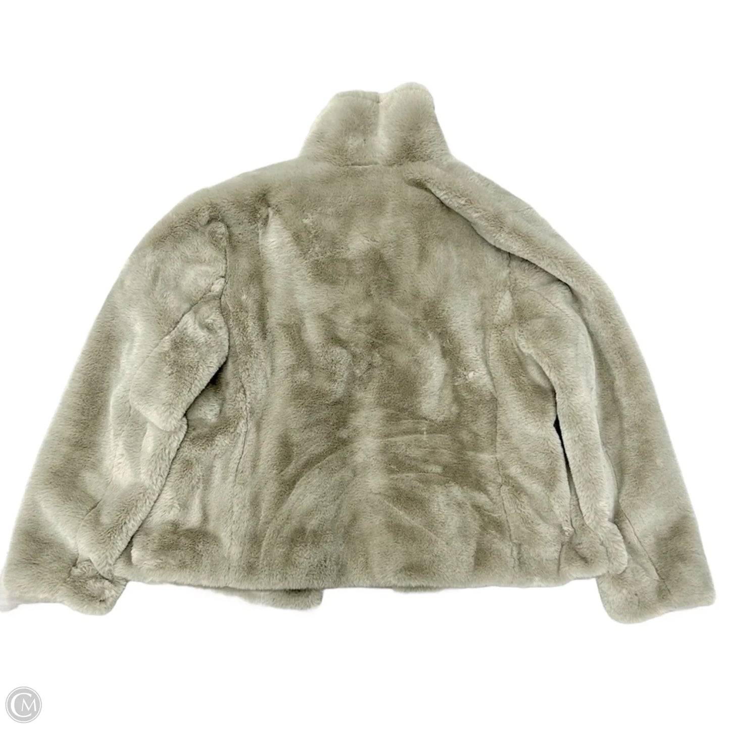 Coat Faux Fur & Sherpa By Dkny In Grey, Size: L