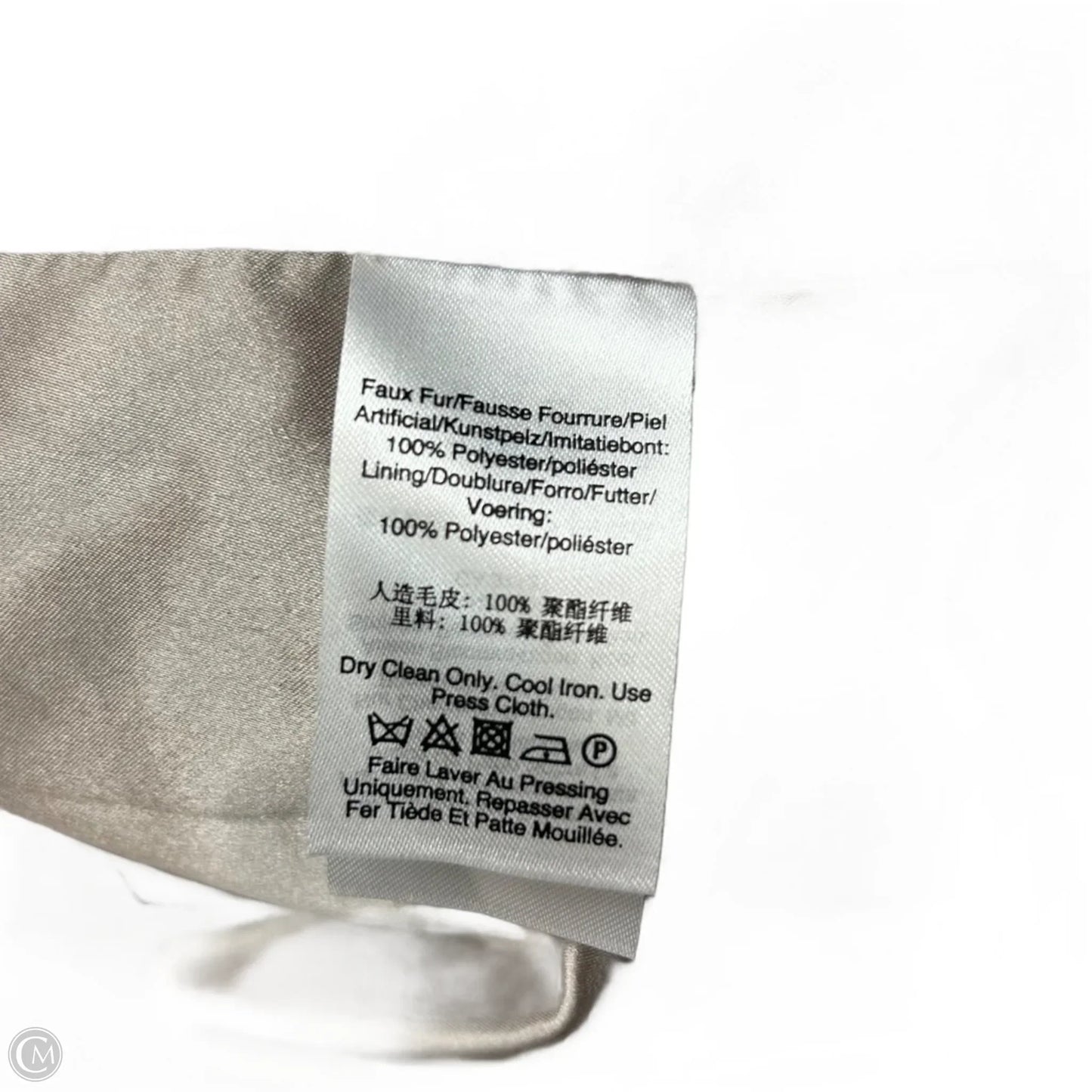 Coat Faux Fur & Sherpa By Dkny In Grey, Size: L