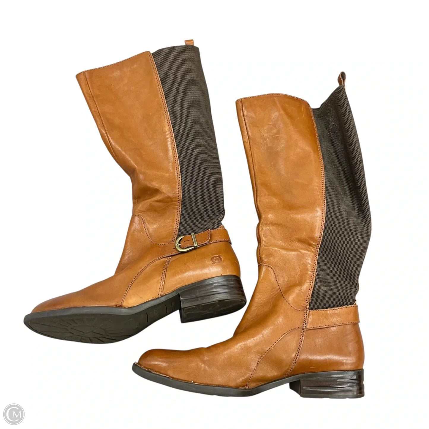 Boots Knee Heels By Born In Brown, Size: 9
