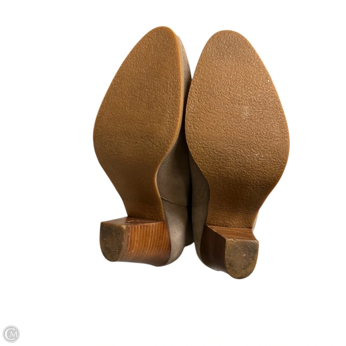 Boots Ankle Heels By Crown Vintage In Taupe, Size: 7.5