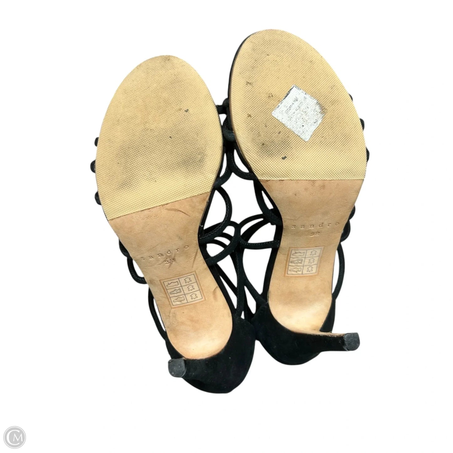 Sandals Designer By Sandro In Black, Size: 7.5