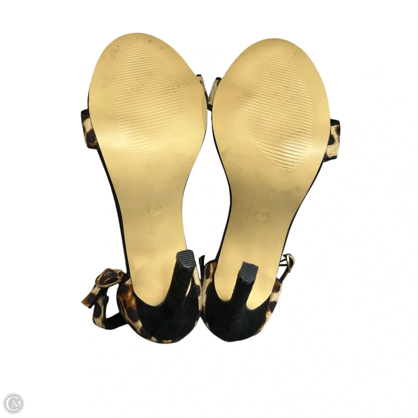 Sandals Heels Stiletto In Animal Print, Size: 9.5