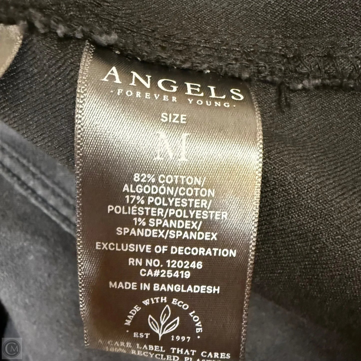 Jacket Denim By Angels In Black Denim, Size: M