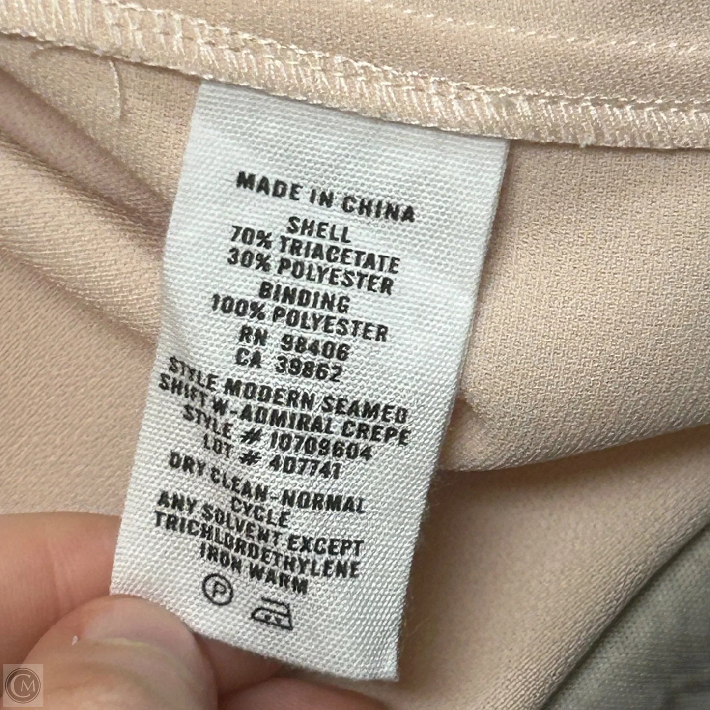 Dress Work By Theory In Peach, Size: S