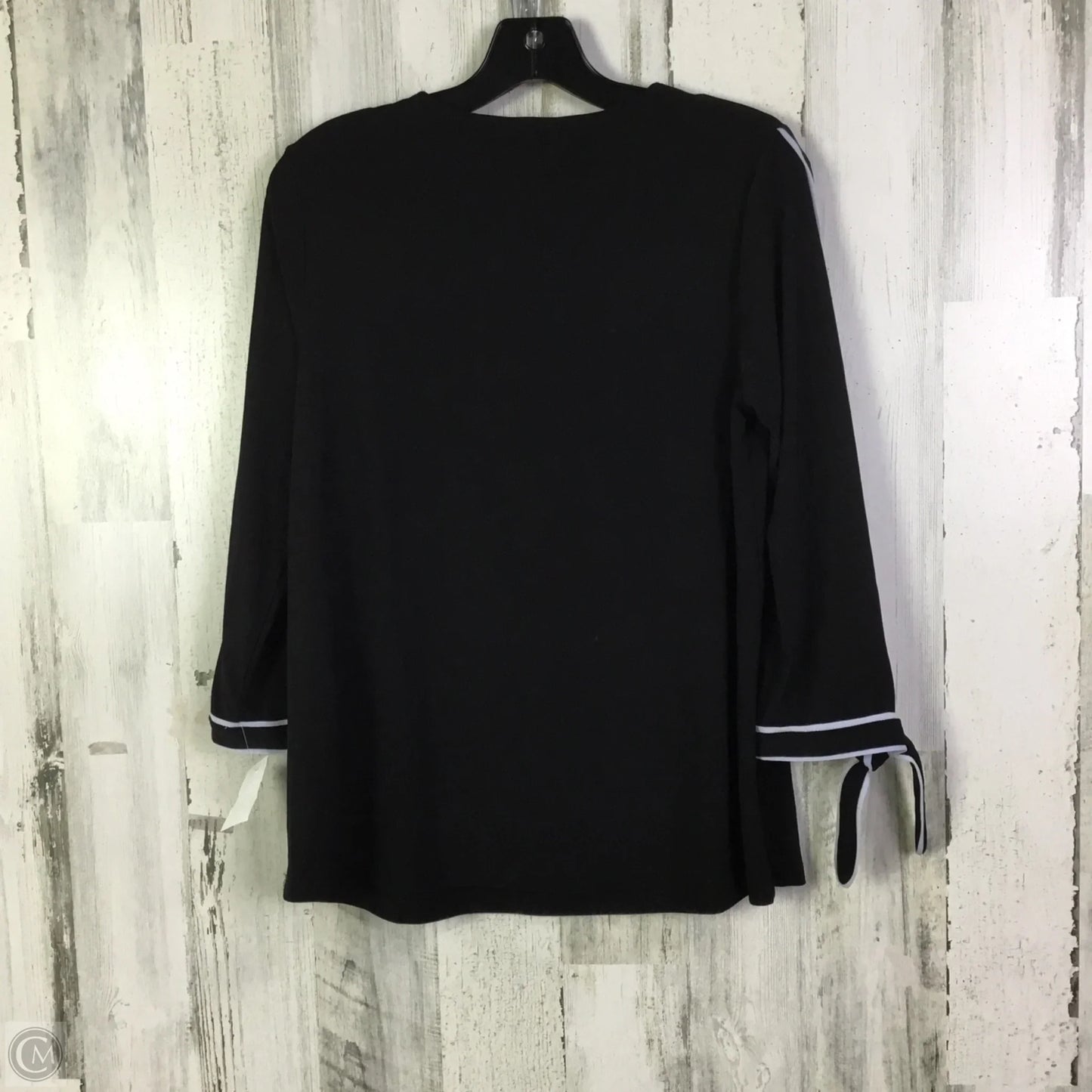 Blouse 3/4 Sleeve By Anne Klein In Black, Size: S