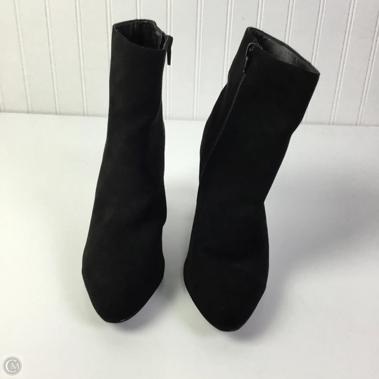 Boots Ankle Heels By Versona In Black, Size: 8.5