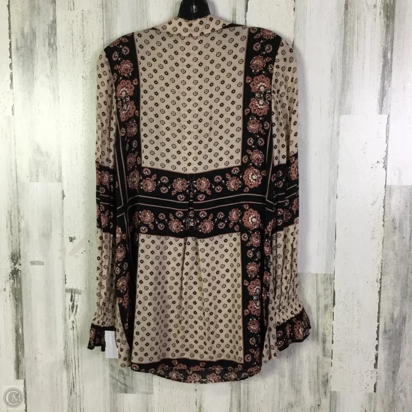 Top Long Sleeve By Free People In Black & Pink, Size: Xs