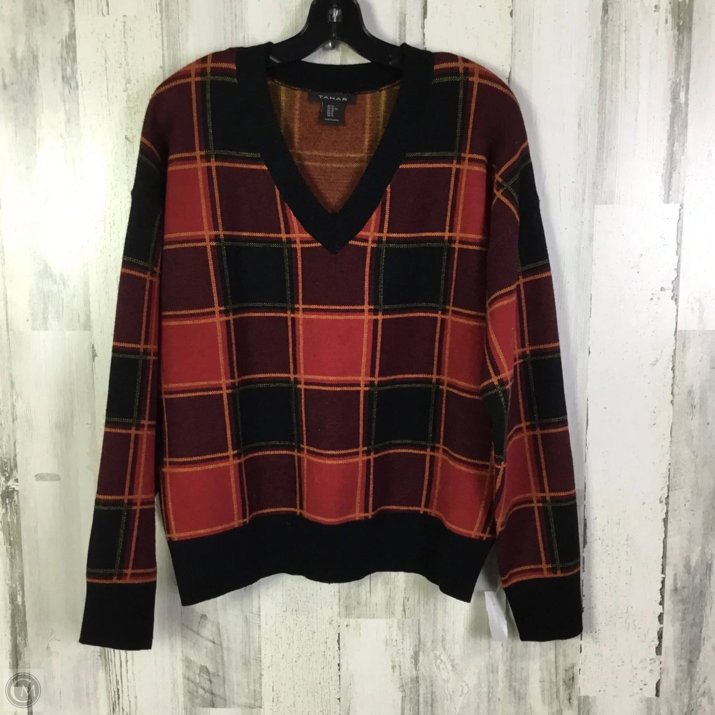 Sweater By Tahari By Arthur Levine In Red, Size: Xl