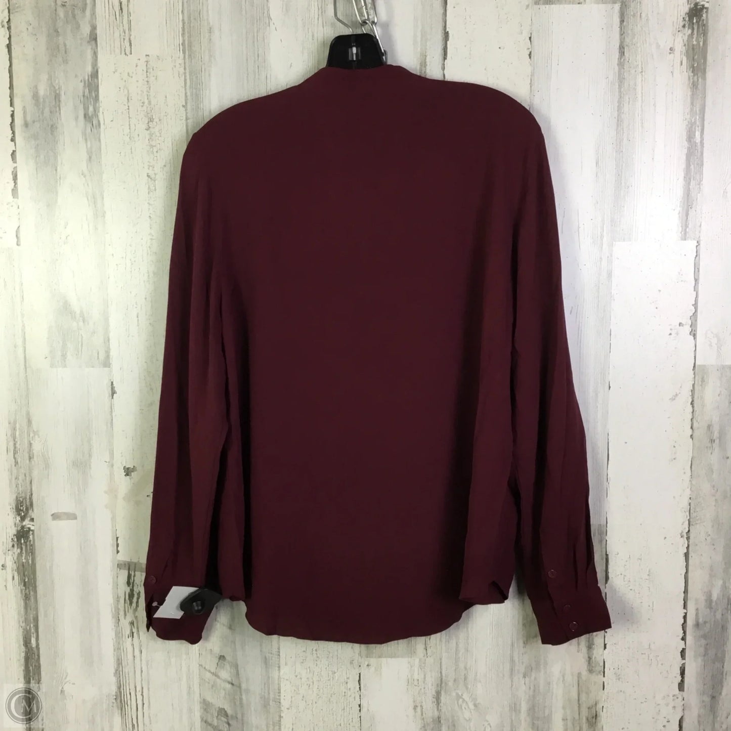 Blouse 3/4 Sleeve By Eileen Fisher In Maroon, Size: S