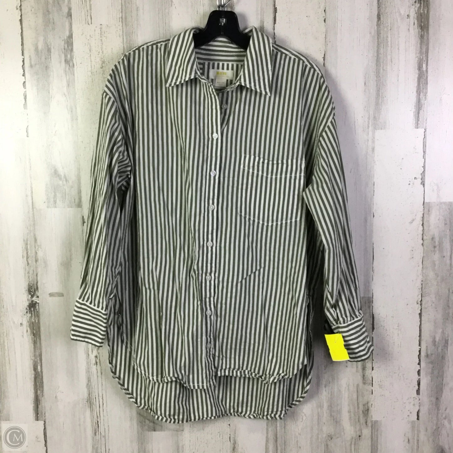 Blouse Long Sleeve By Maeve In Green, Size: M