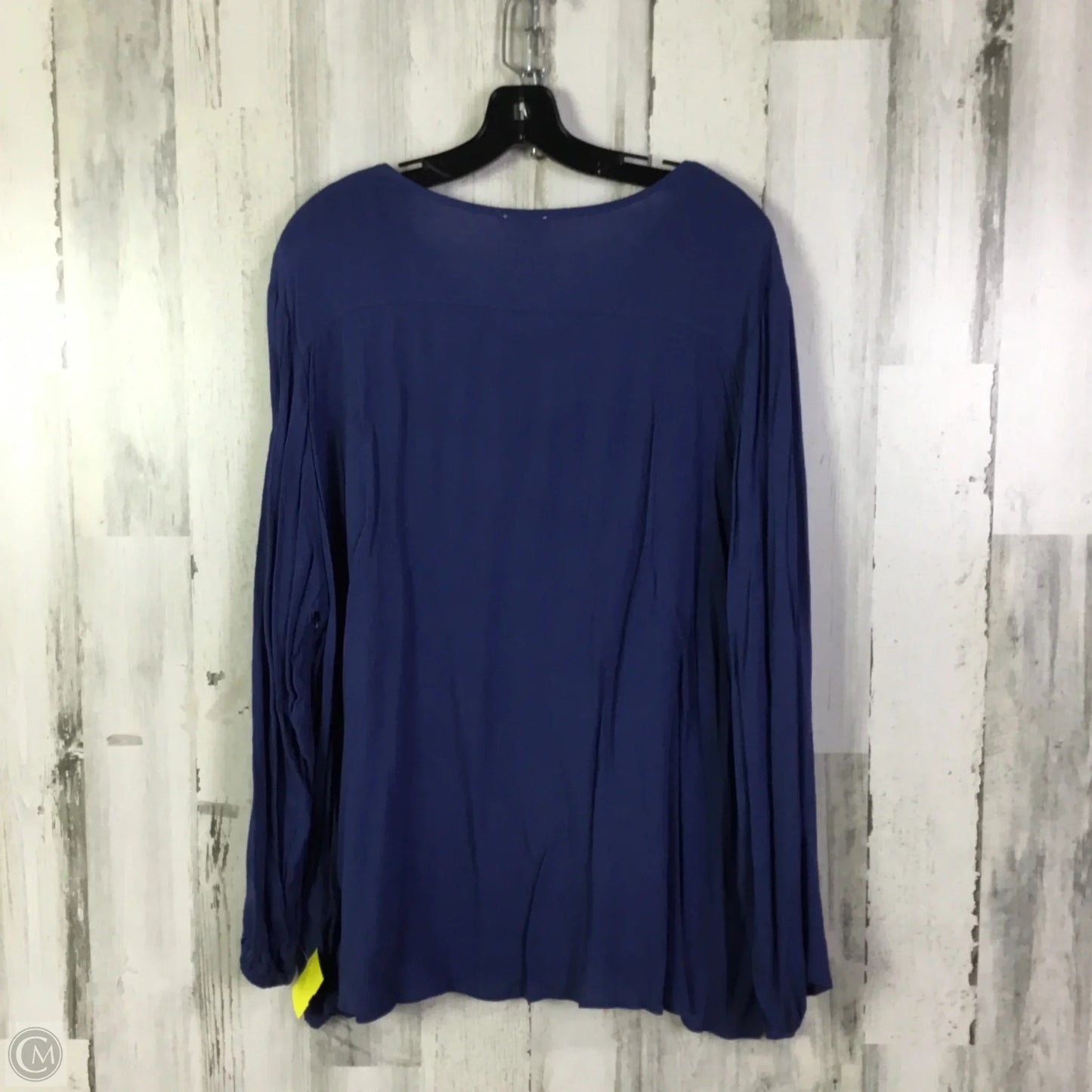 Top Long Sleeve By Avenue In Blue, Size: 2x