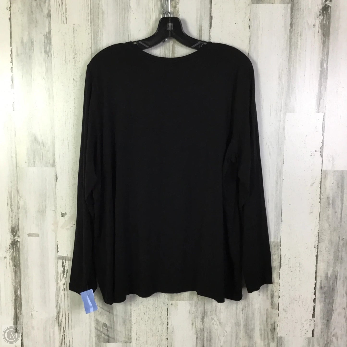 Top Long Sleeve Basic By Eileen Fisher In Black, Size: 1x