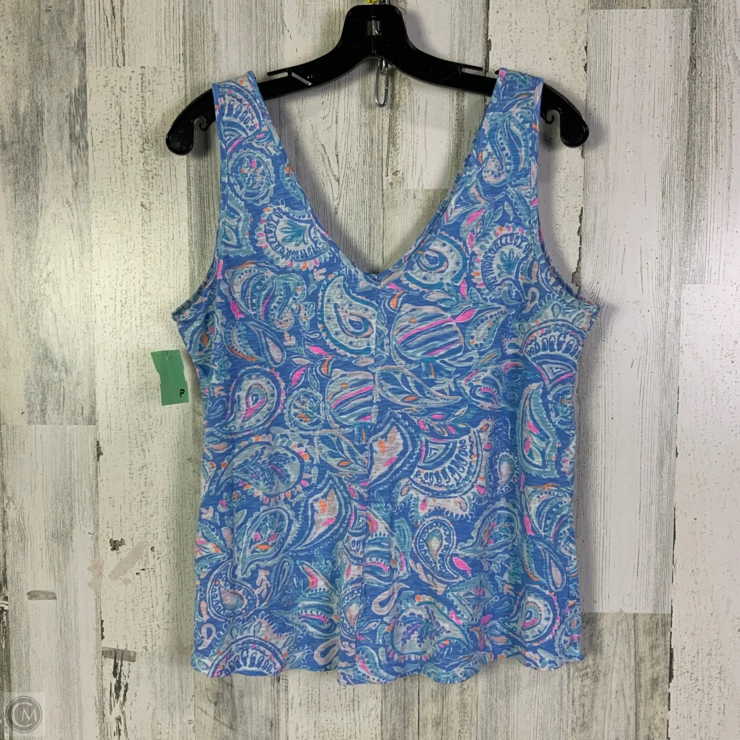 Top Sleeveless Designer By Lilly Pulitzer In Blue & White, Size: L