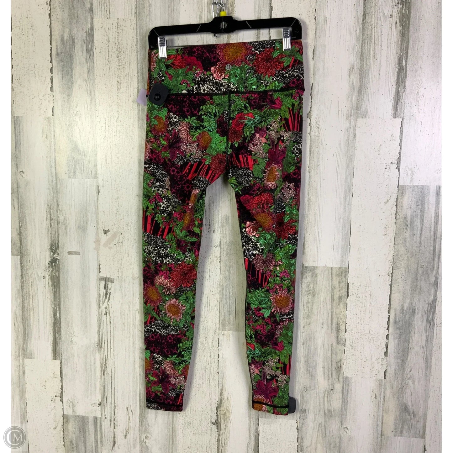 Athletic Leggings By Lululemon In Green & Pink, Size: 10