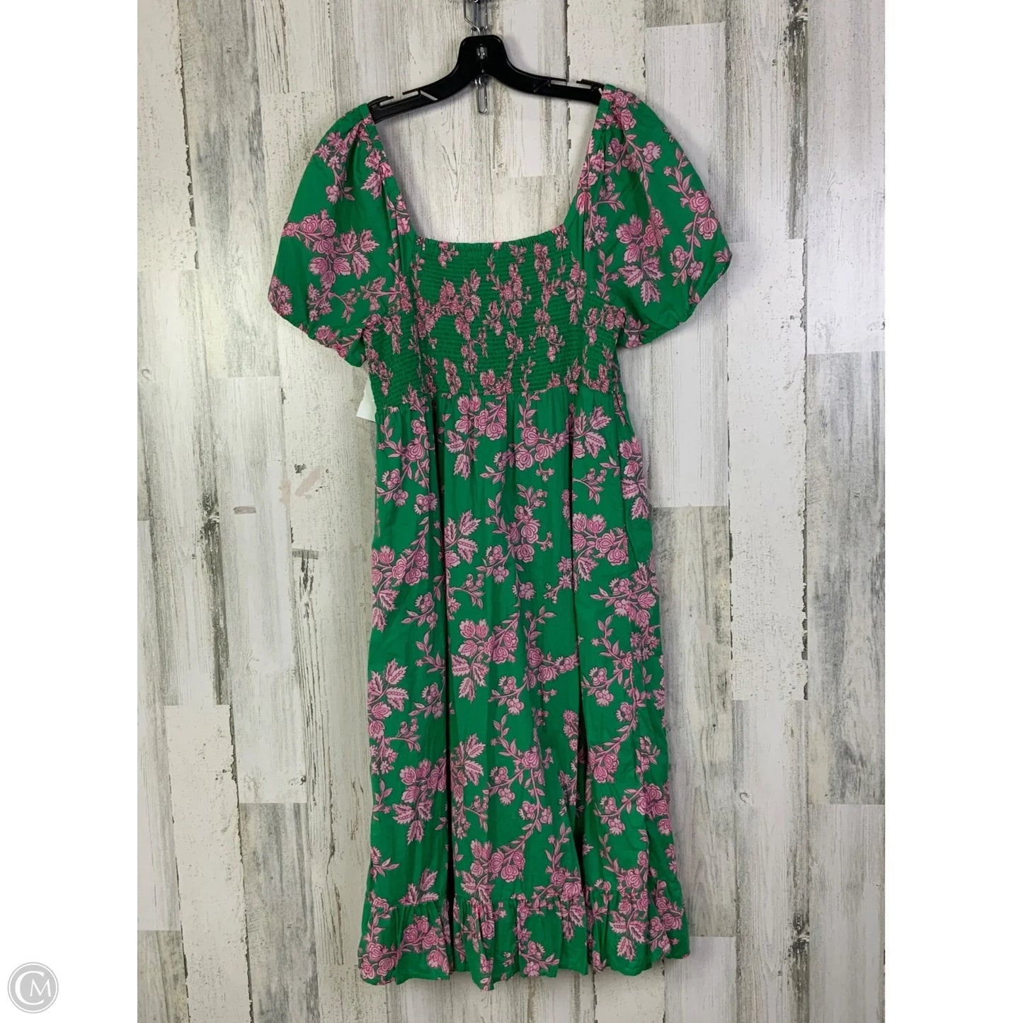 Dress Casual Midi By J. Crew In Green, Size: L
