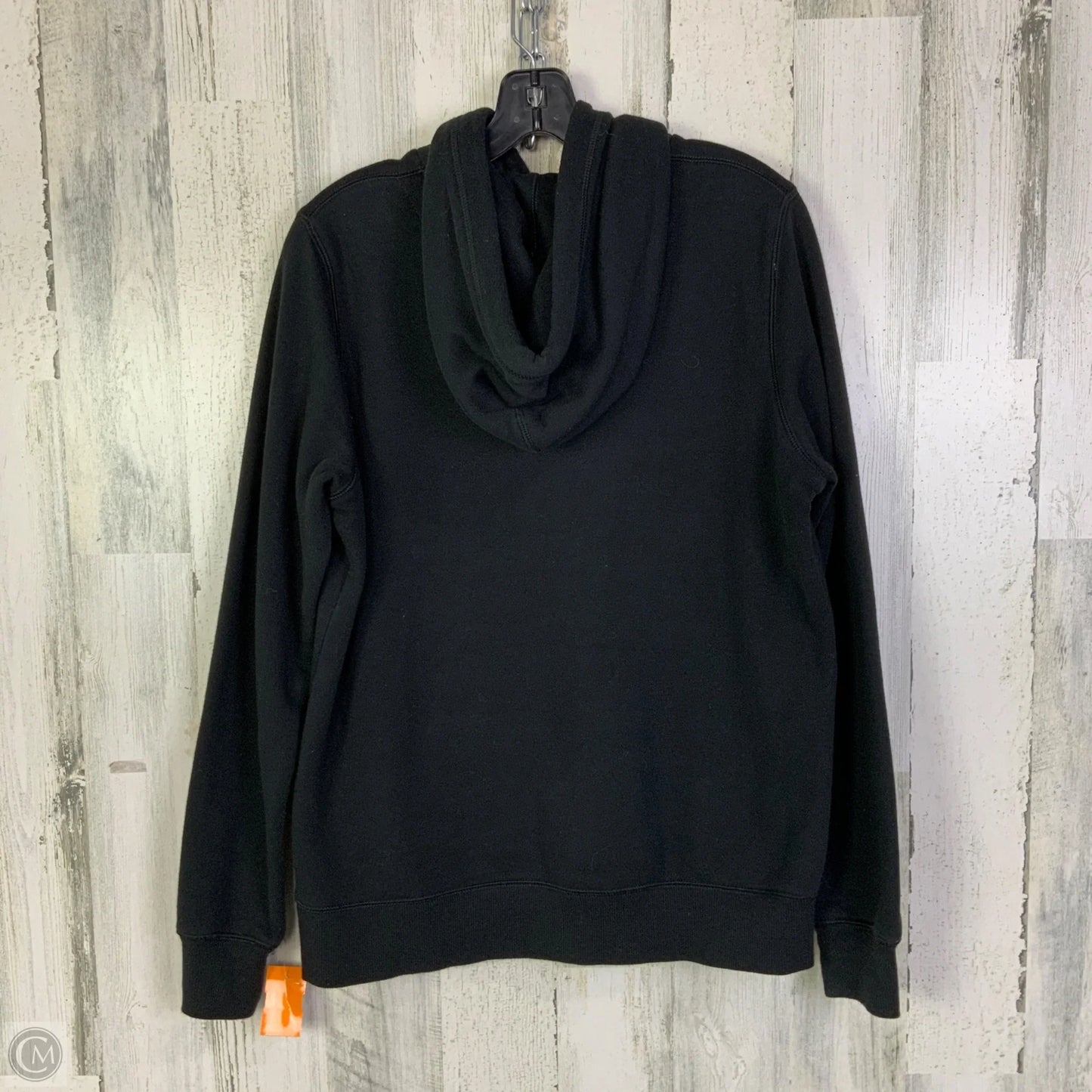 Sweatshirt Hoodie By Nike Apparel In Black & Orange, Size: Xl