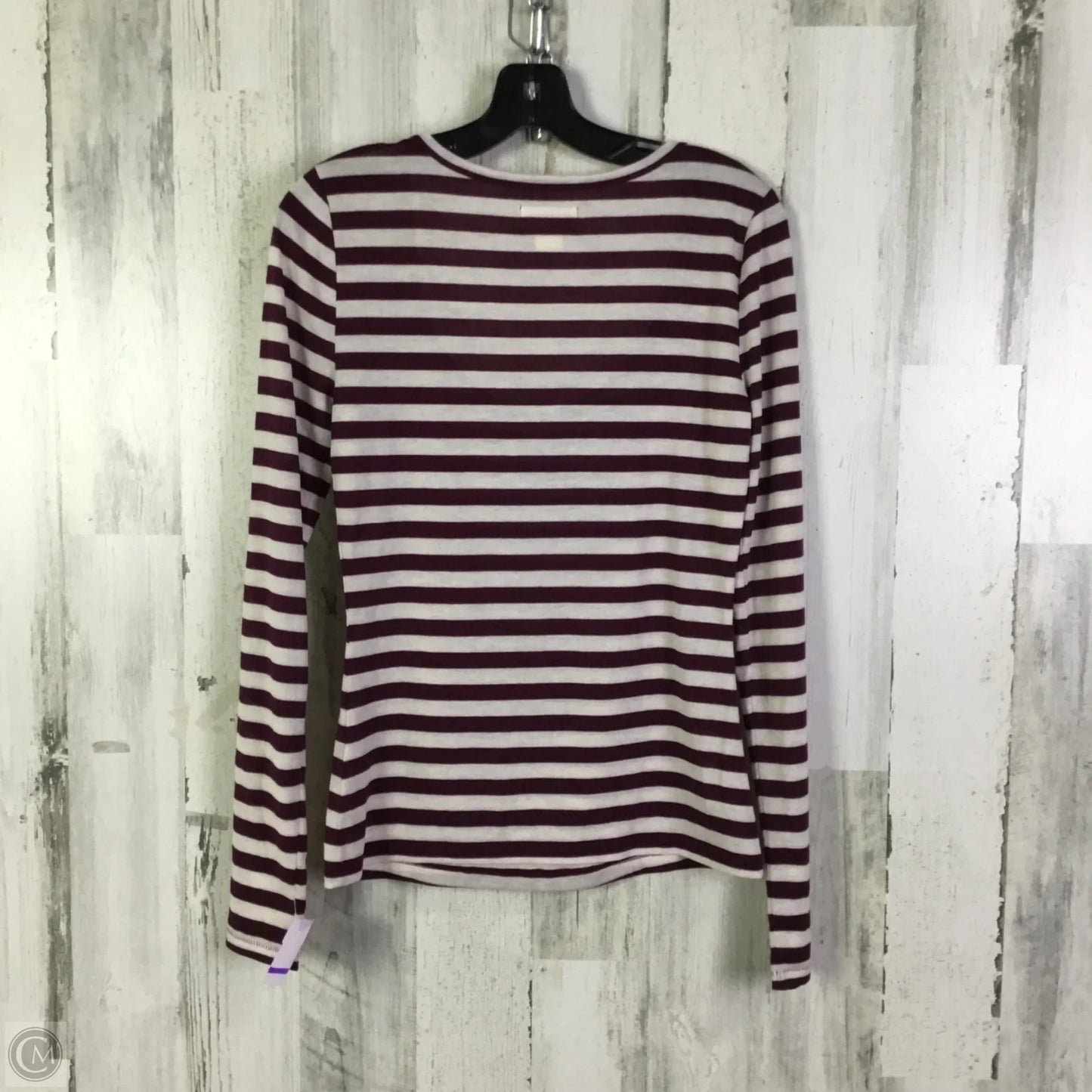 Top Long Sleeve By Maeve In Striped Pattern, Size: M