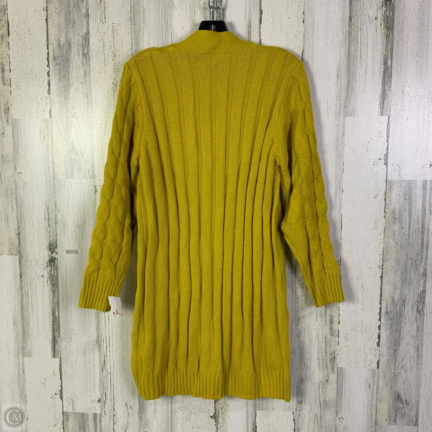 Sweater Cardigan By Cmf In Yellow, Size: M