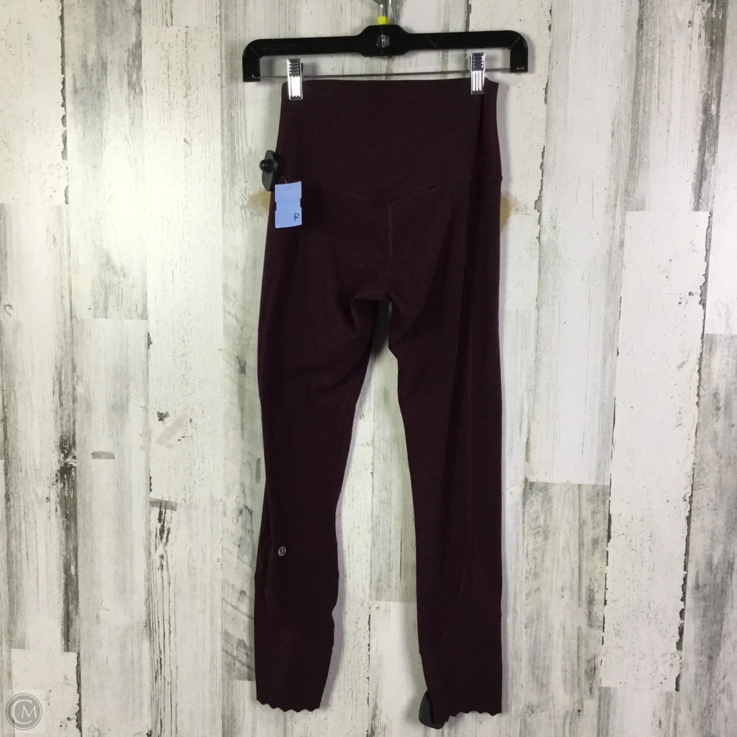 Athletic Leggings Capris By Lululemon In Maroon, Size: 4