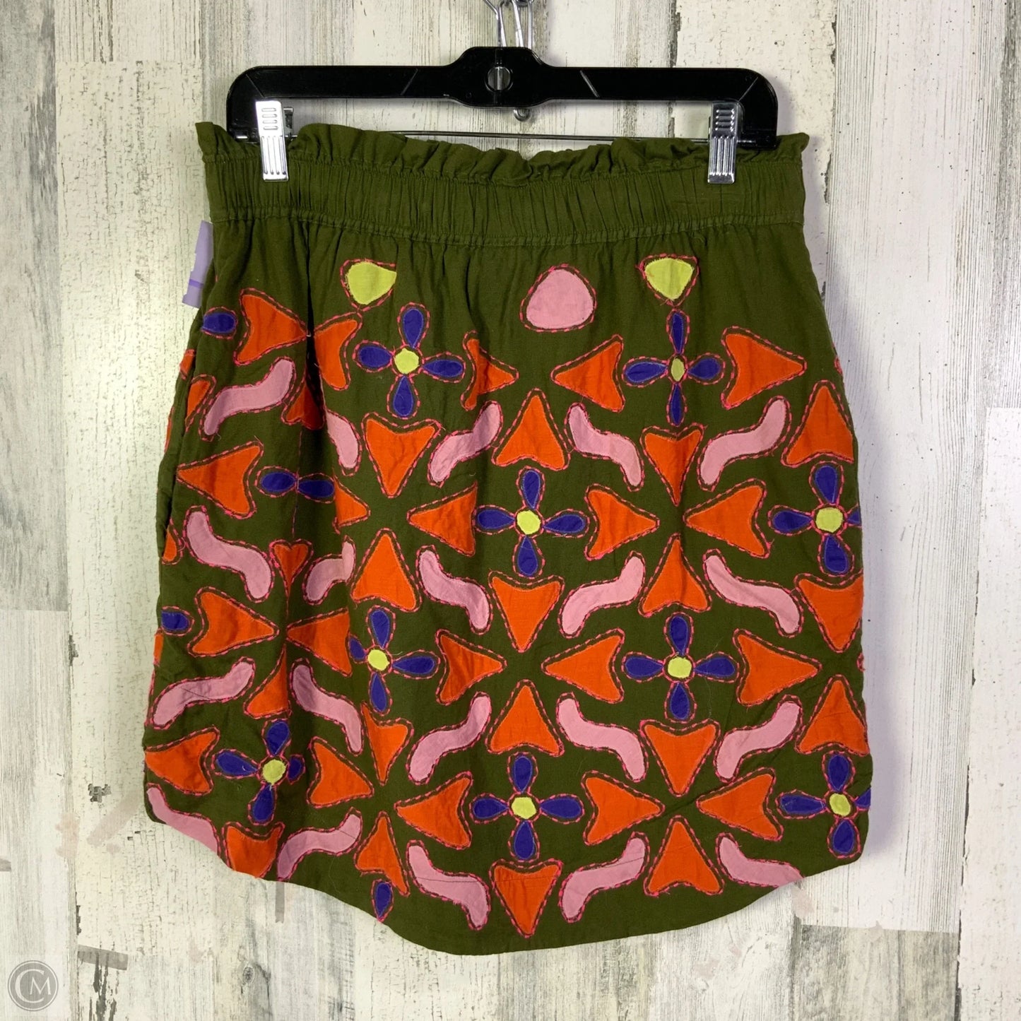 Skirt Mini & Short By Maeve In Green & Orange, Size: 8