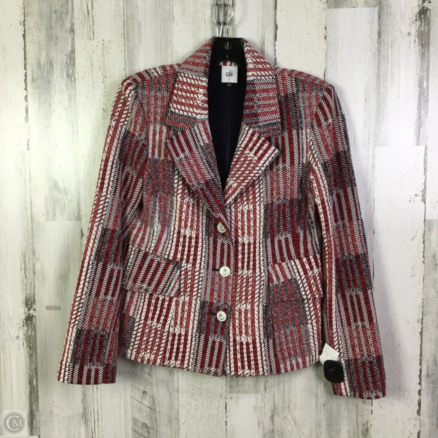 Blazer By Banana Republic In Blue & Red & White, Size: S