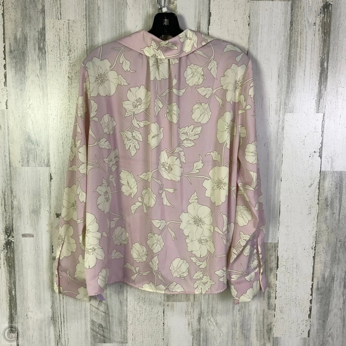 Blouse Long Sleeve By Rachel Zoe In Pink & White, Size: Xl
