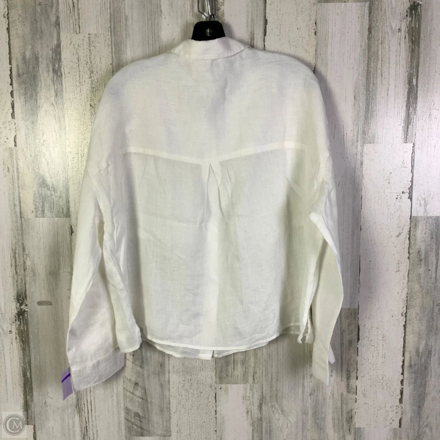 Blouse Long Sleeve By Cynthia Rowley In White, Size: L