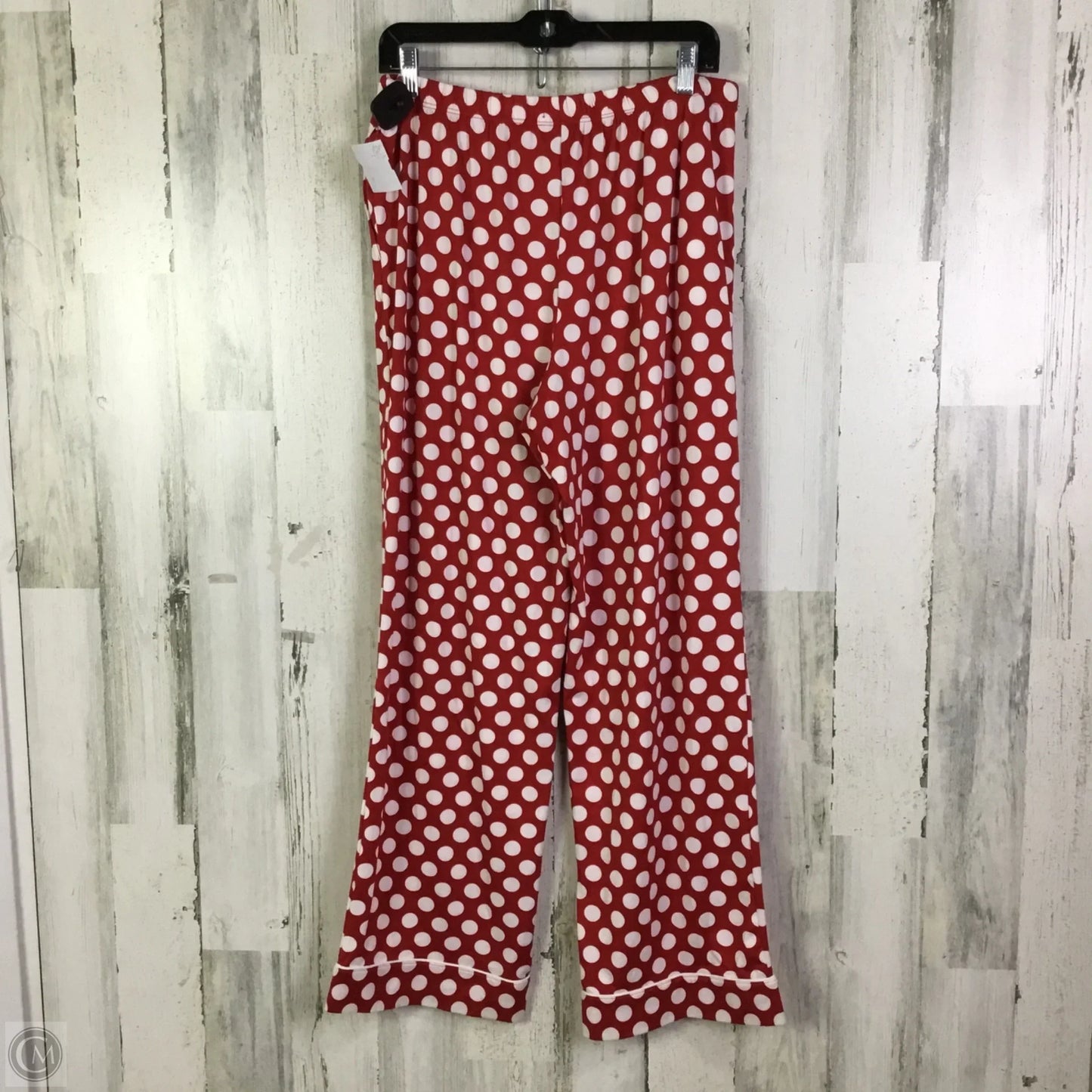 Pajamas Designer 2pc By Kate Spade In Red & White, Size: L