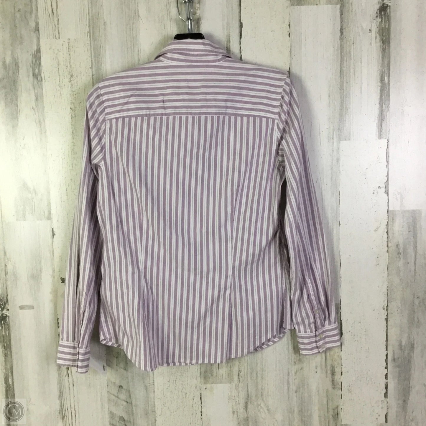Top Long Sleeve By Izod In Purple & White, Size: S